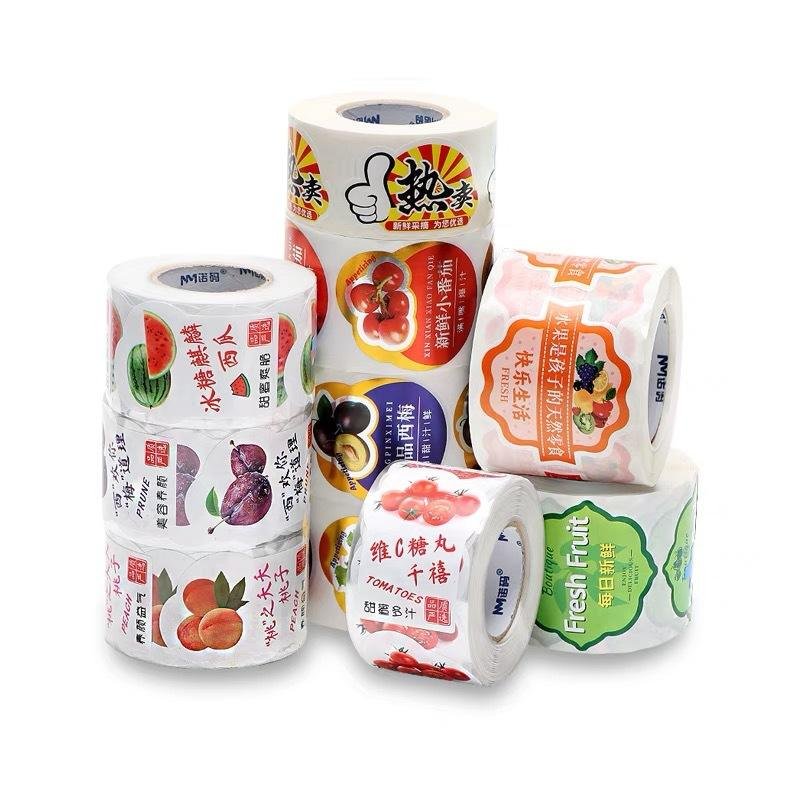 Customized logo printable sticker adhesive removable cartoon sticker waterproof transparent stickers