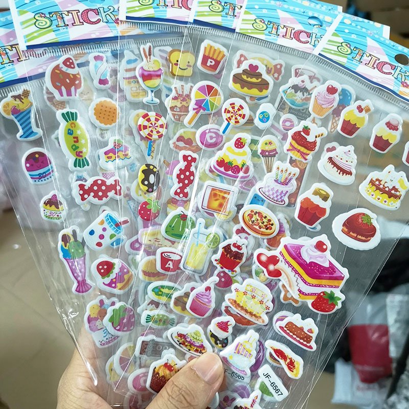 Animals Cartoon Kids Stickers 3D Puffy Bulk Stickers for Girl Boy Birthday Gift