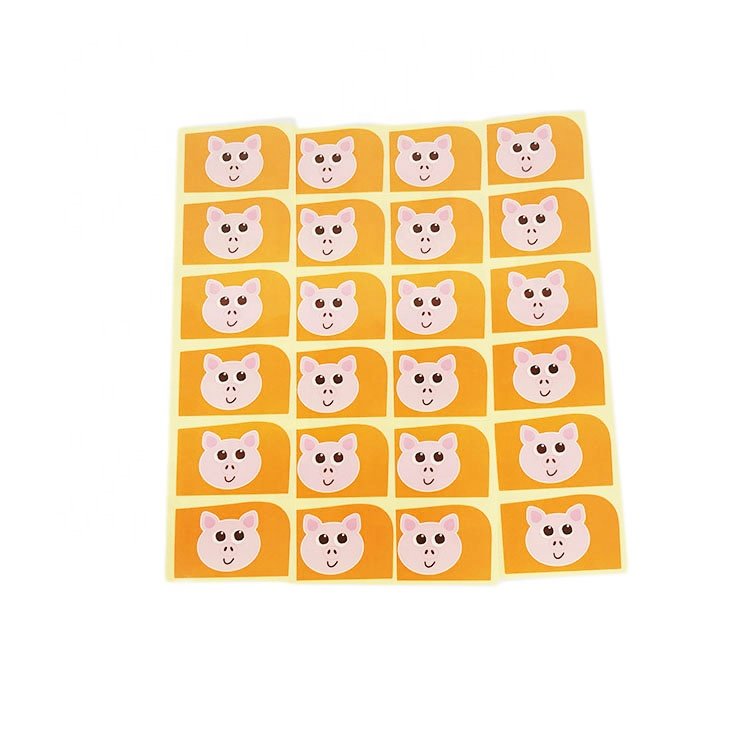 Hot Sale Custom Printing Adhesive Label Toy Sticker Sheet Kiss Cut Cartoon Bird Sticker