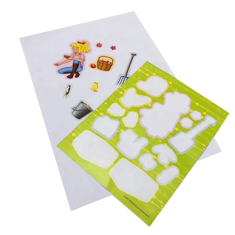 Hot Sale Custom Printing Adhesive Label Toy Sticker Sheet Kiss Cut Cartoon Bird Sticker