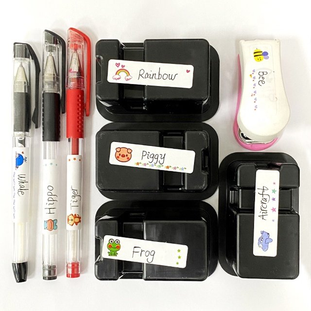 Cartoon Tags Labels Animal Date Sticker Waterproof Write On for School Cup Pencil Baby Bottle Printable Name Stickers
