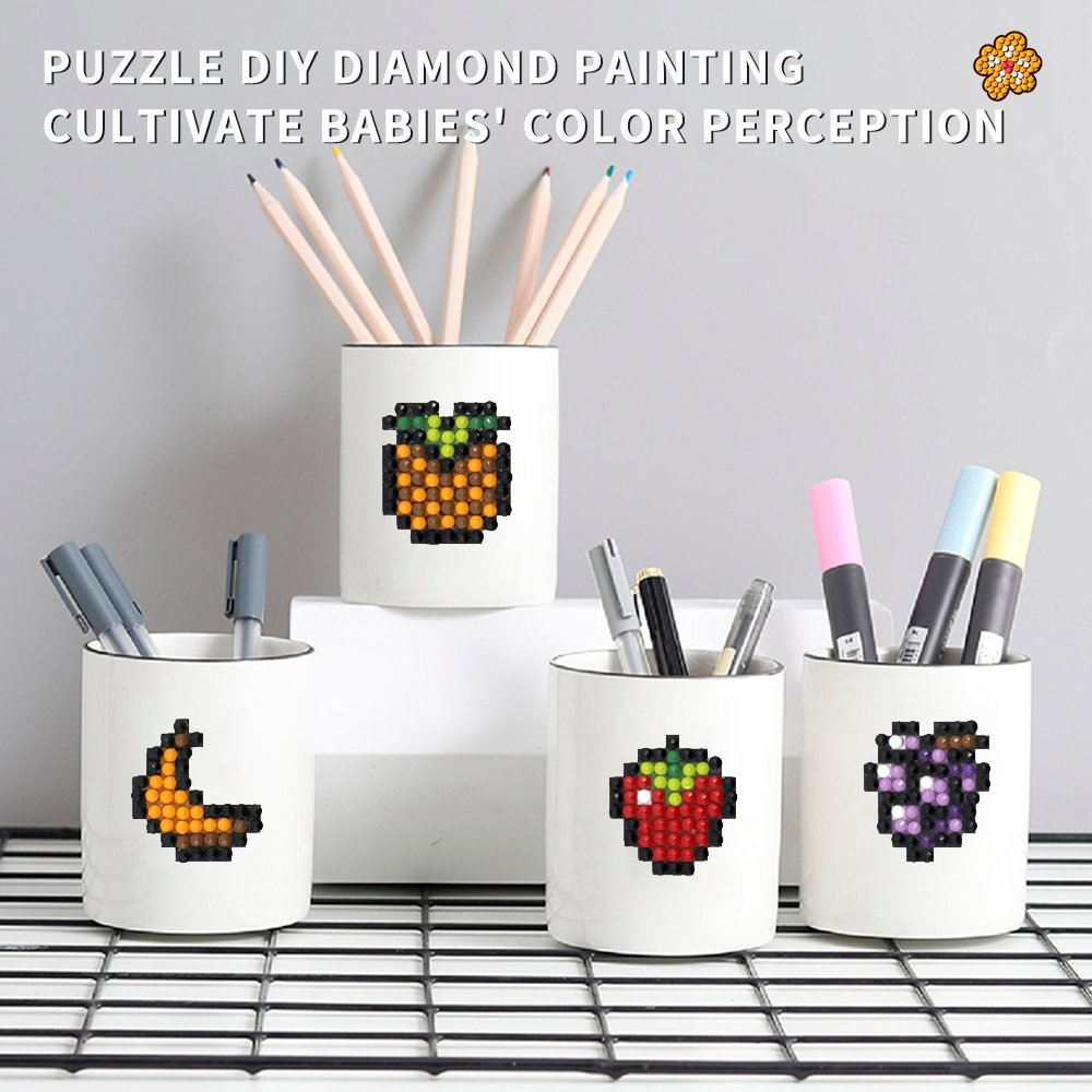 New hot selling children's fruit diamond painting 5d free paste DIY diamond sticker dot diamond sticker
