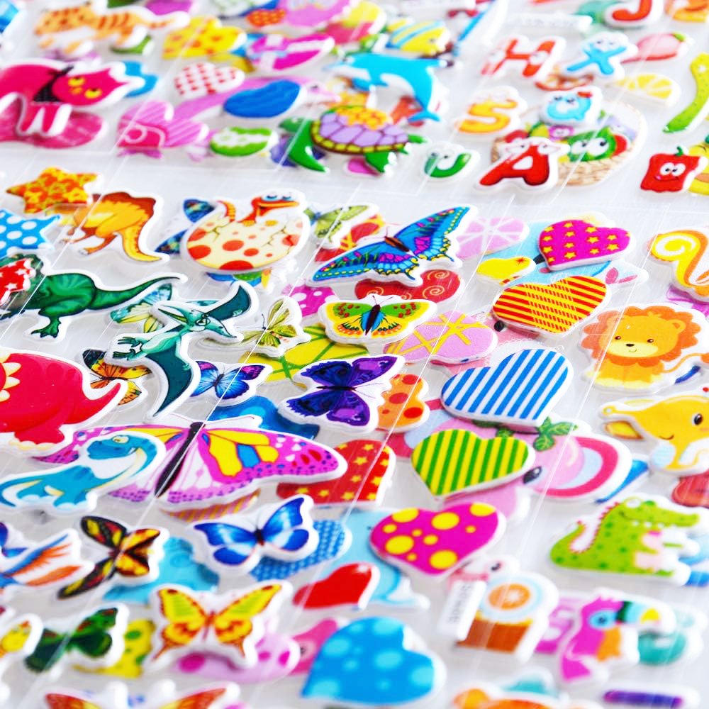 Custom Scrapbooking Stickers Decorative Cartoon Sponge Bubble Eva 3D Foam Puffy Stickers for Kids