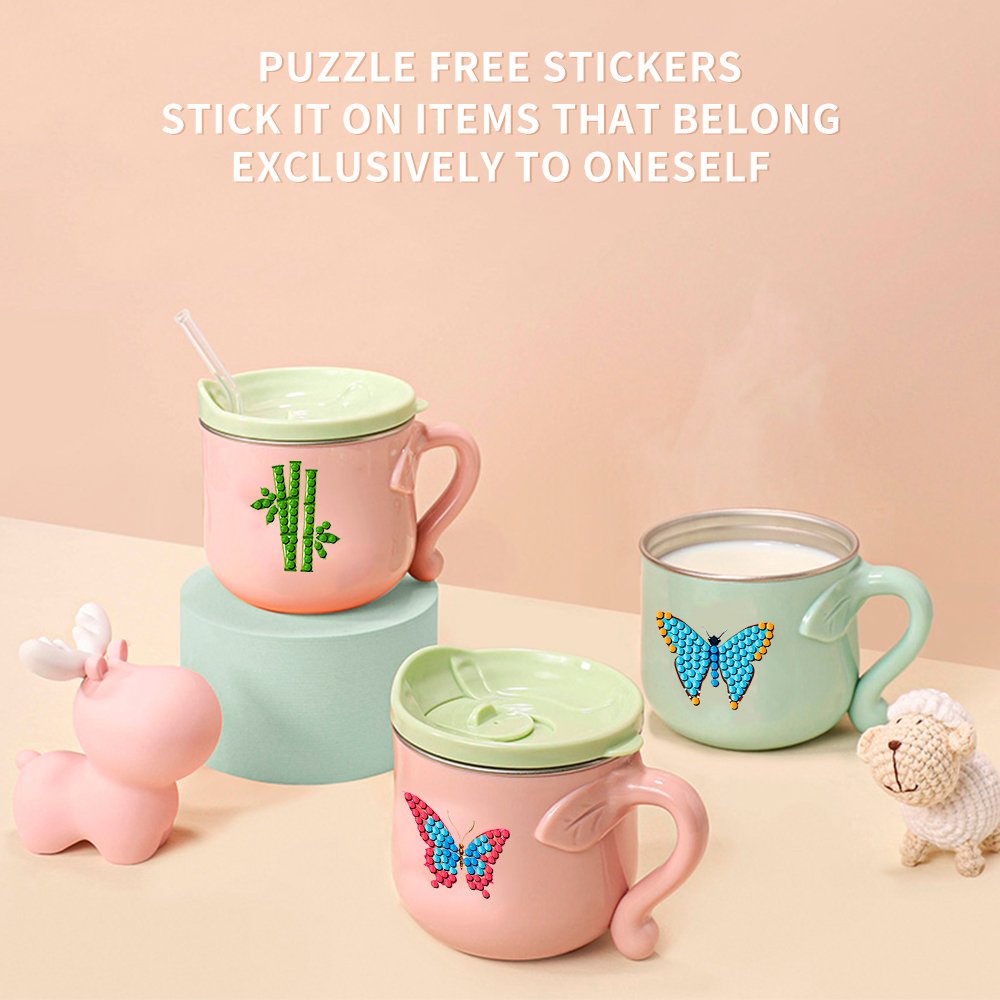 5D DIY Diamond Painting Stickers Cartoon Art Set Beginner Mosaic Stickers Digital Set Children's Crafts 24 Pattern Set
