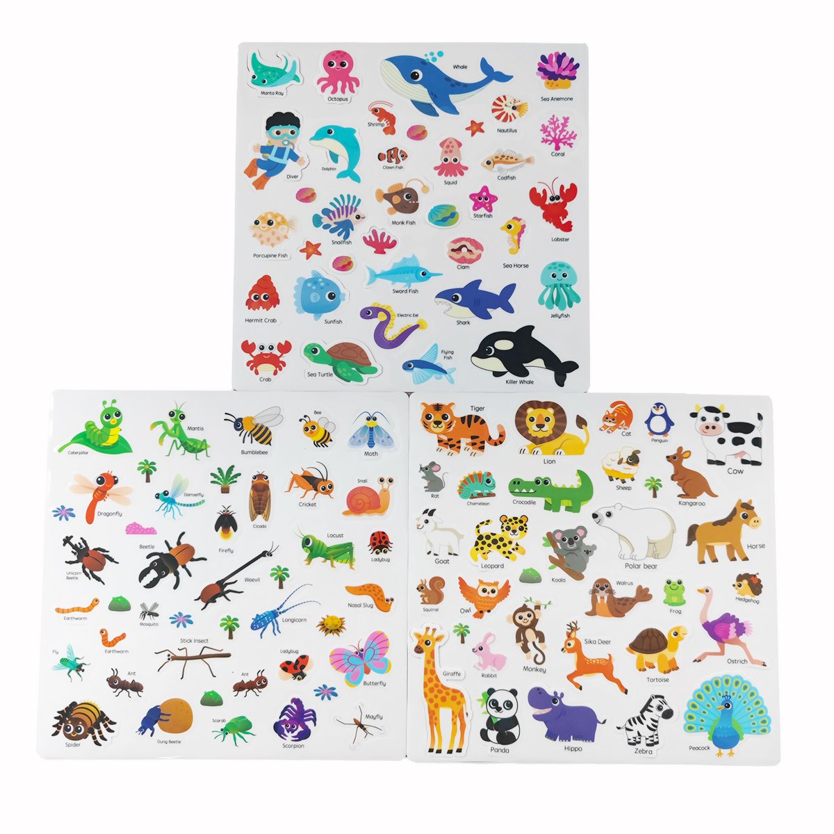 Children cartoon sticker books reusable space style jelly stickers book washable vinyl kids sticker book