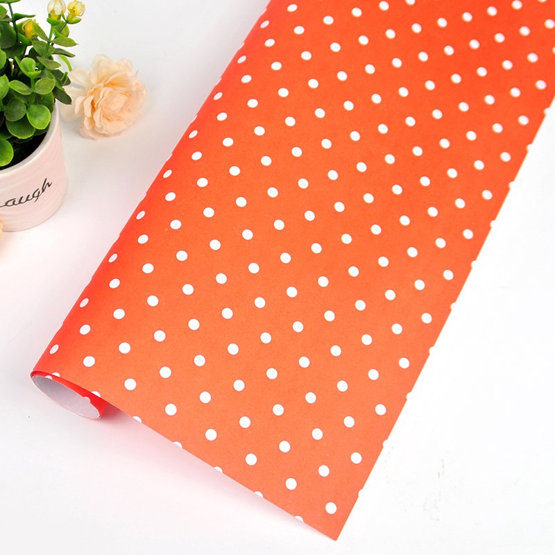 Hot selling manufacturers wholesale custom logo coated paper creative cartoon dot letters birthday gift wrapping paper