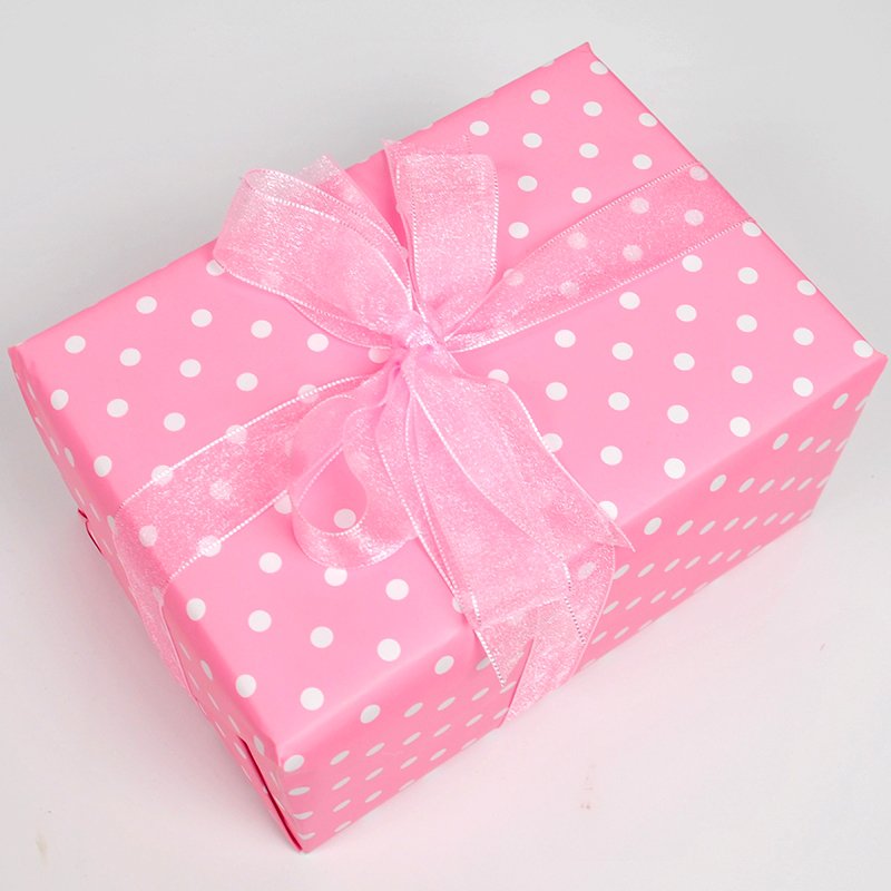 Hot selling manufacturers wholesale custom logo coated paper creative cartoon dot letters birthday gift wrapping paper