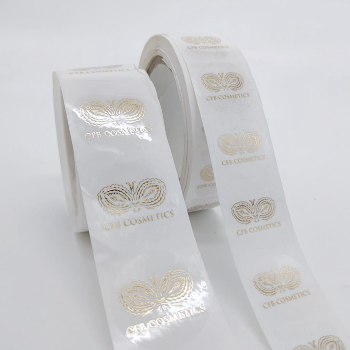 High Quality Custom Printed Gold Metal Foil Waterproof Self Adhesive Bottle Round Packaging Sticker Label printing