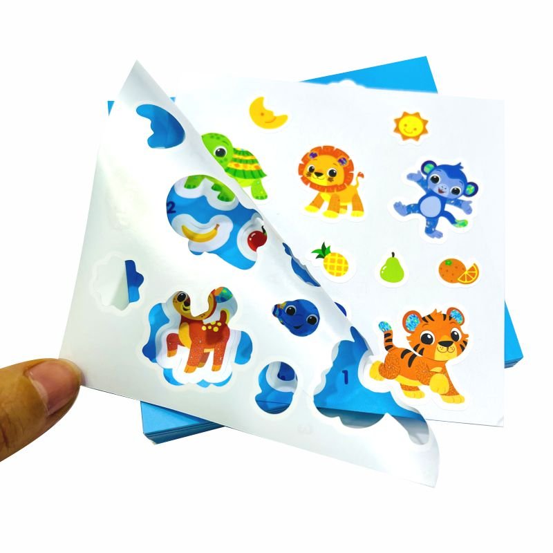 Custom Printing Cartoon Kiss Cut Label Sticker Waterproof Cartoon Stickers Paper