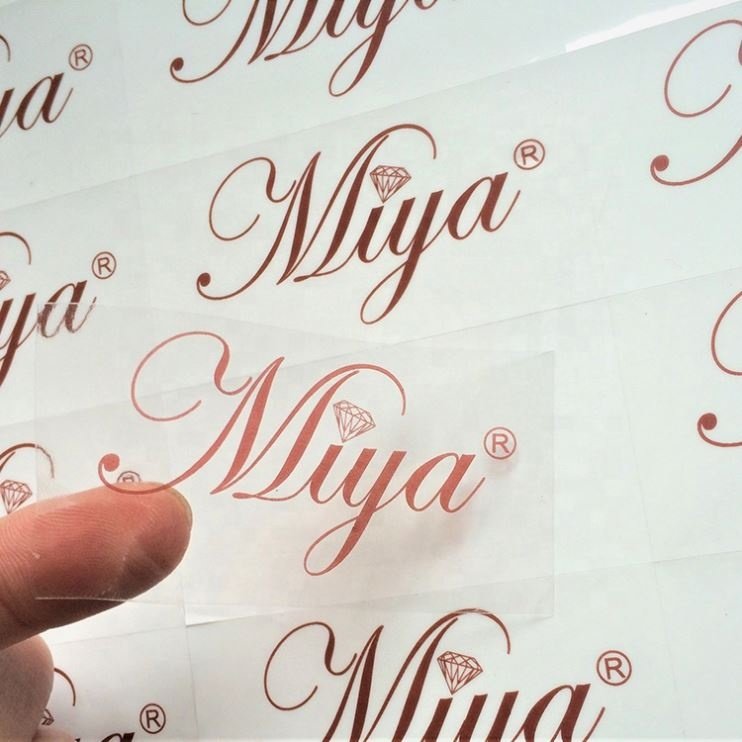 Custom Printing Heat Transfer Stickers Vinyl Color Uv Resistance Transparent Logo Sticker Adhesive Label