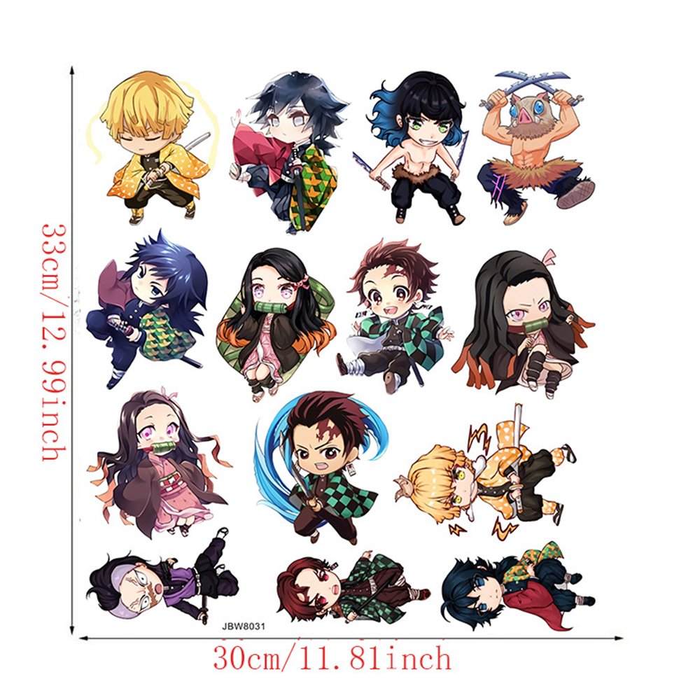 Cartoon Animation PVC Wall Stickers Laptop Luggage Graffiti Decorative Decals Vinyl Adhesive Wall Decals for Packaging Labels