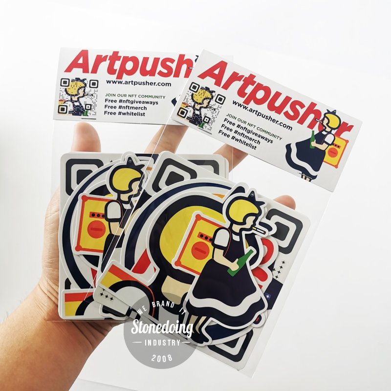 High Quality UV Proof Waterproof Custom Logo Die Cut Sticker Cartoon PVC Vinyl Sticker Pack With Header Card