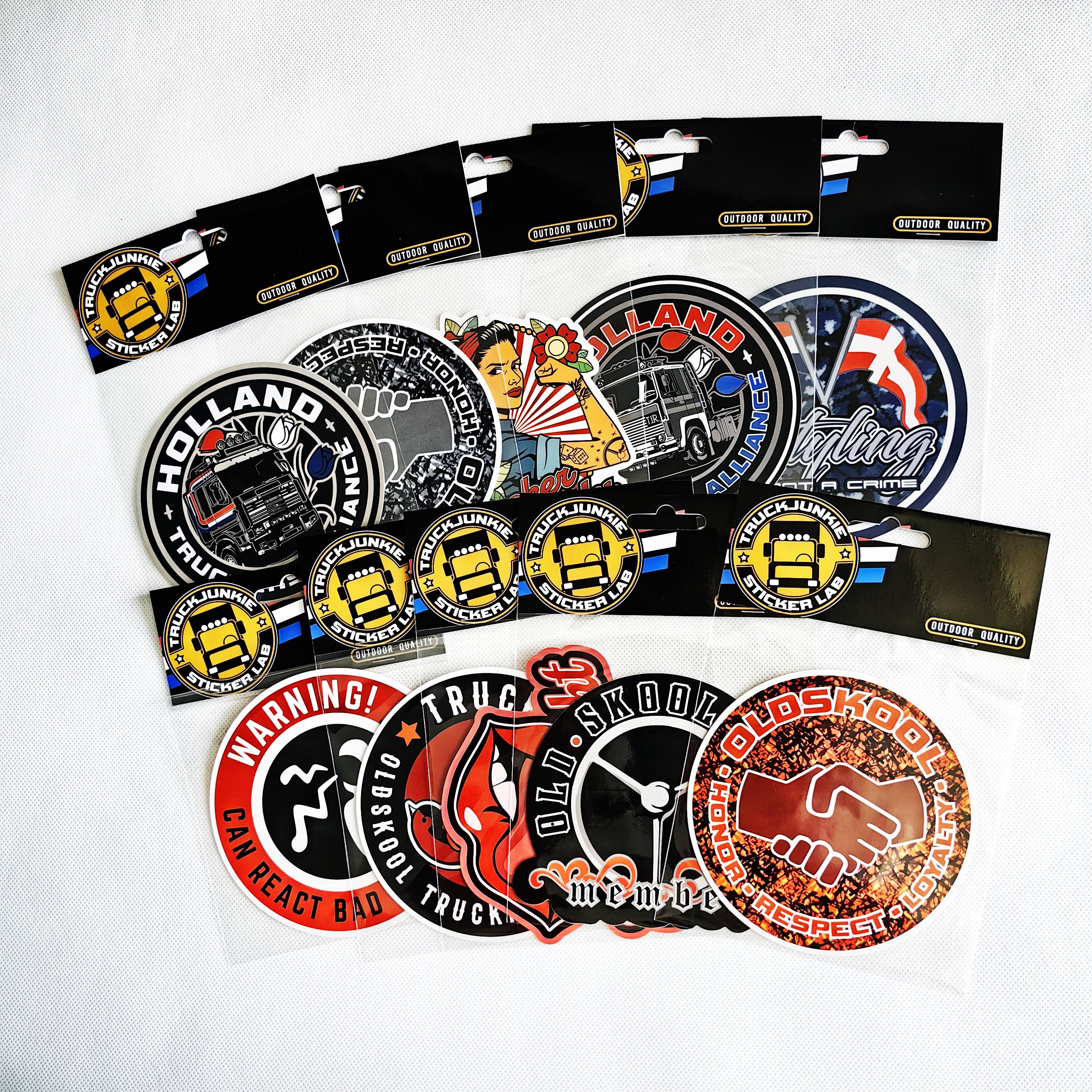 High Quality UV Proof Waterproof Custom Logo Die Cut Sticker Cartoon PVC Vinyl Sticker Pack With Header Card