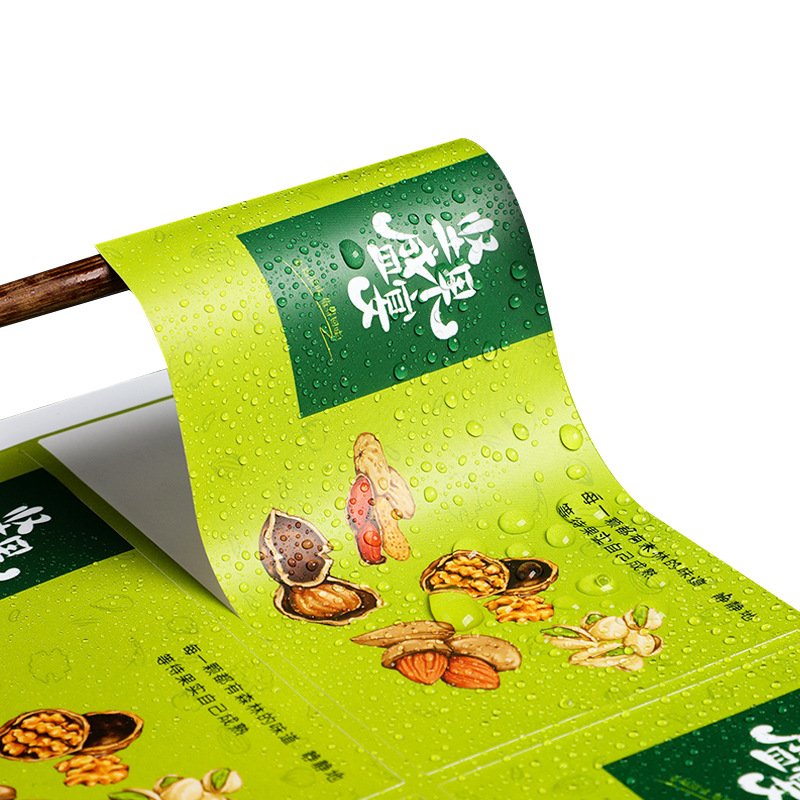 Roll trademark cartoon machine stick self-adhesive printing custom advertising logo label cartoon roll Sticker customization