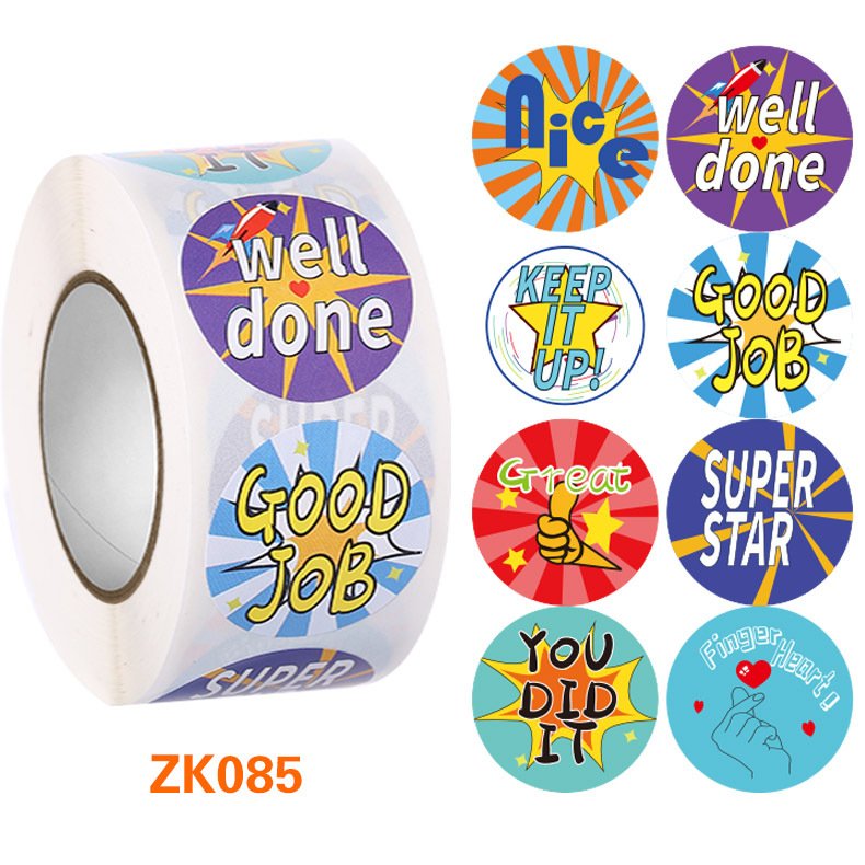 Custom Reward Stickers Children Encourage Drawing Books Praise Inspirational Stickers Cartoon Animal Stickers Decoration