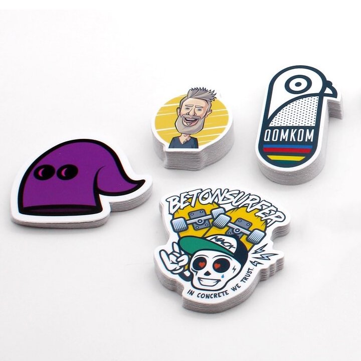 Custom design Die Cut Waterproof cartoon sticker for laptop Vinyl Adhesive Print die cut Advertising Stickers