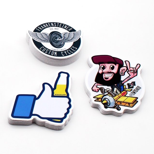 Custom design Die Cut Waterproof cartoon sticker for laptop Vinyl Adhesive Print die cut Advertising Stickers
