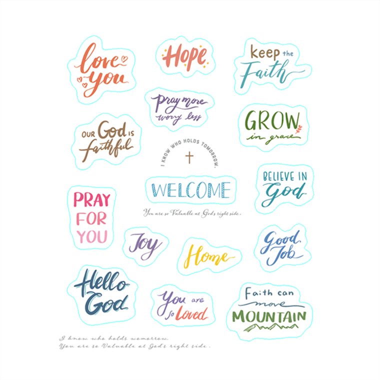 Customized Self Adhesive Anime Stickers Holographic Vinyl Logo Printing Kawaii Cute Cartoon Kiss Cut Sticker Sheet