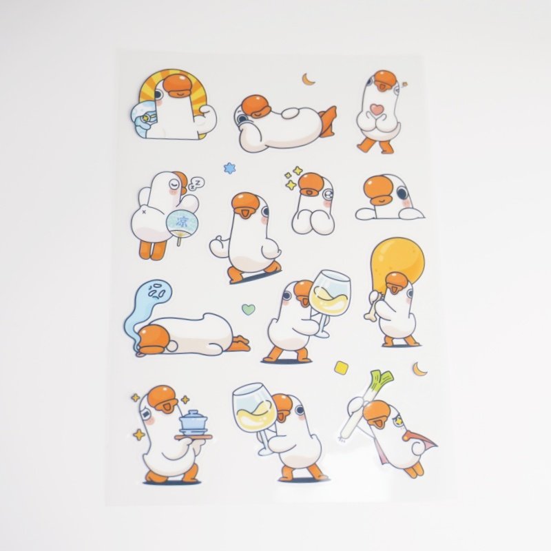 Custom printing waterproof transparent personalized cartoon sticker For Diary Hand Account Decoration DIY