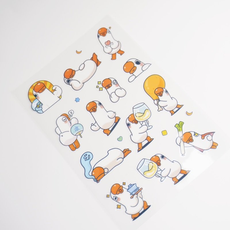 Custom printing waterproof transparent personalized cartoon sticker For Diary Hand Account Decoration DIY