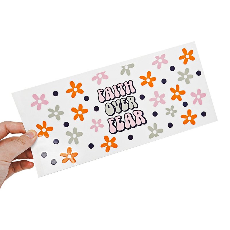 Waterproof Custom Cartoon Logo Christmas UV Transfer Stickers Adhesive Film Easy Peel UV DTF Wrap Cup Transfer Stickers