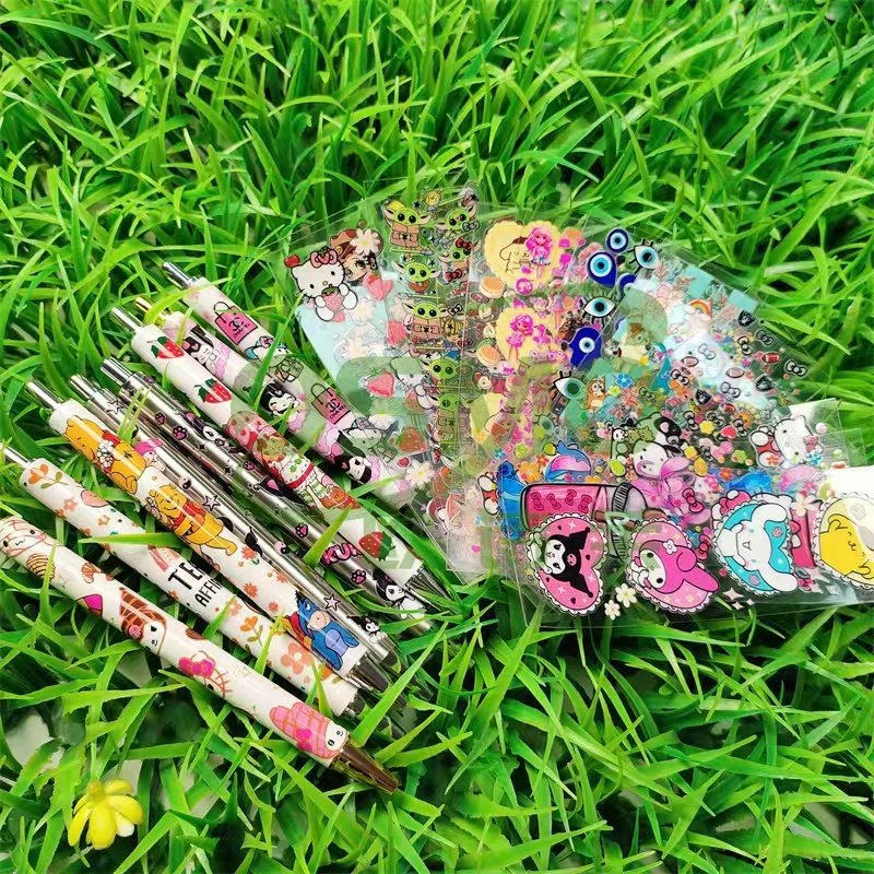 Cartoon Strawberry Girl Series UV Transfer sticker UVDTF Keychain sticker Bookmark sticker Cup Wraps