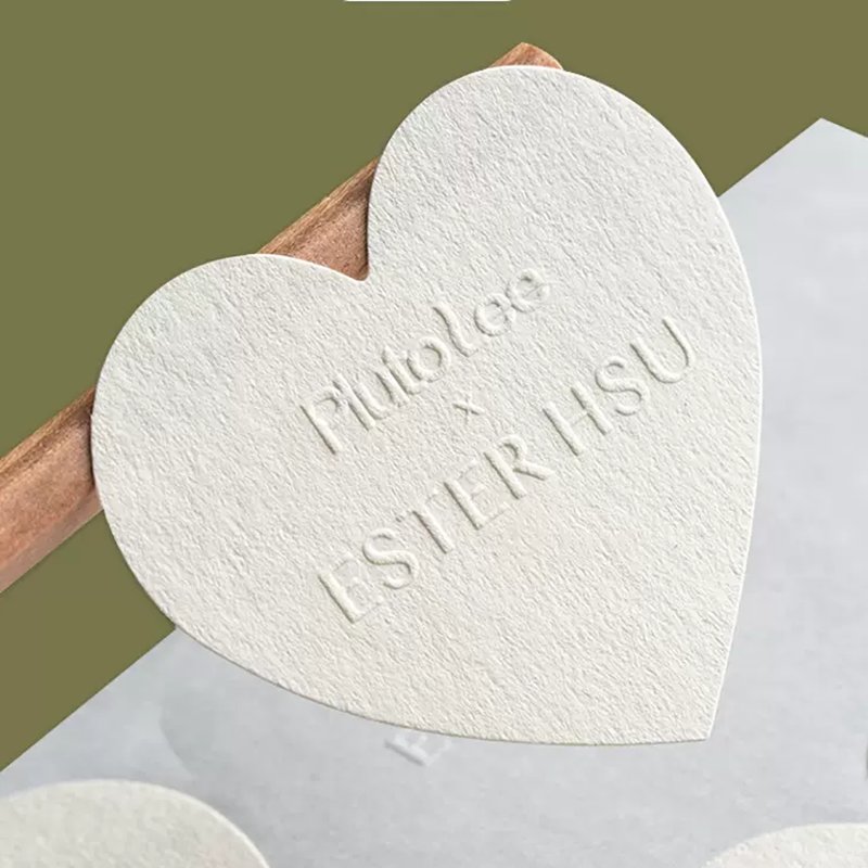 Custom Hight Quality Art Textured Paper Embossed Label Stickers