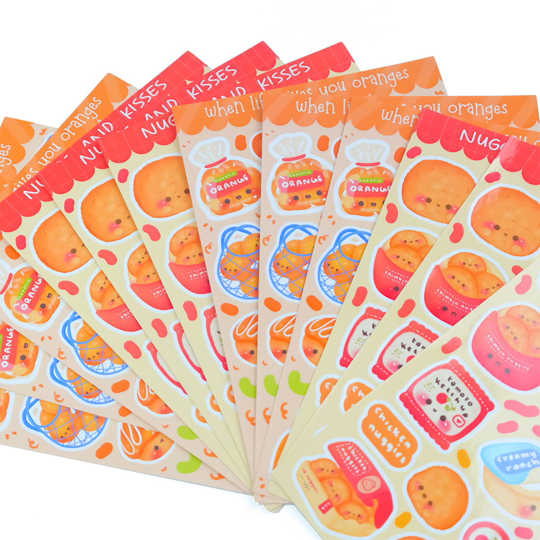 Customized Vinyl Sticker A4 A5 A6 Full Color Printed Waterproof Self-Adhesive Custom Logo Kiss Cut Sticker