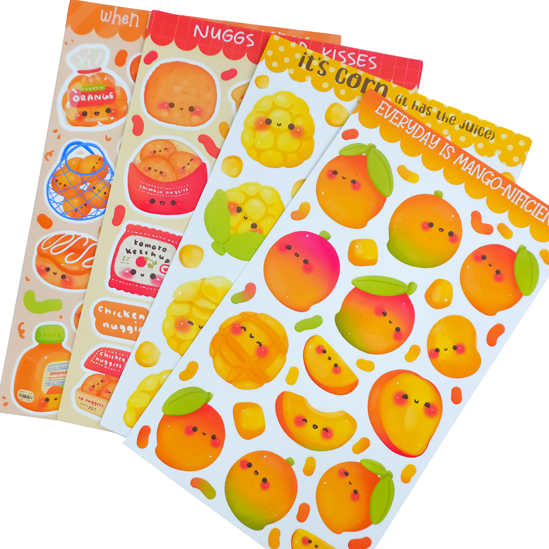 Customized Vinyl Sticker A4 A5 A6 Full Color Printed Waterproof Self-Adhesive Custom Logo Kiss Cut Sticker