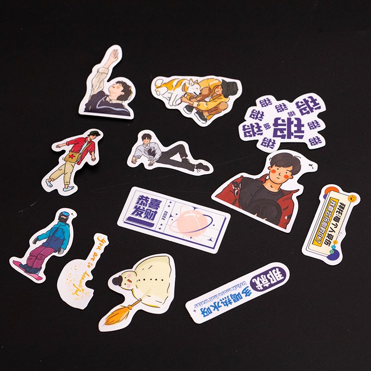Self Adhesive UV Waterproof Cartoon Sheets Sticker Anime PVC Label Custom Logo Die Cut Kids Toy Vinyl Stickers