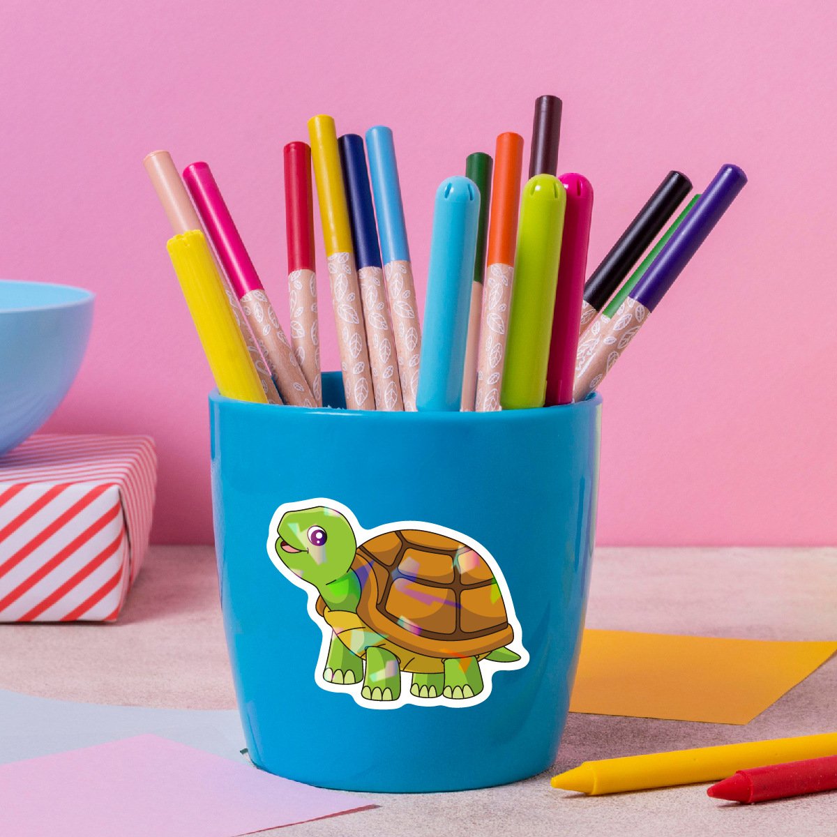 100Pcs Cute Animal Vinyl Cartoon Stickers for Kids Home Decoration on Laptop Skateboard Water Bottles Computer & Phone