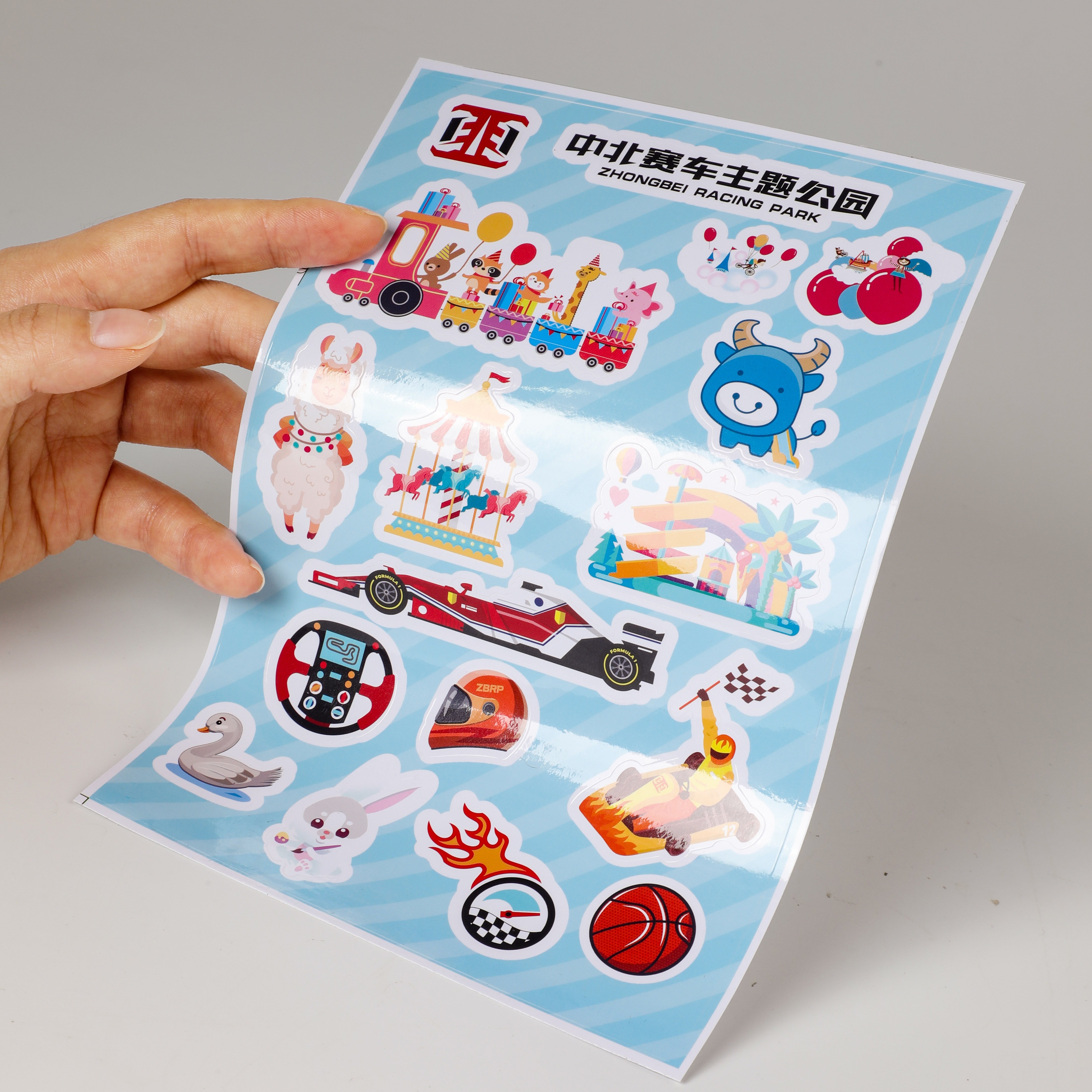 Printing Custom Waterproof Shape Kiss Cute Die Cut Cartoon Vinyl Sticker Sheet