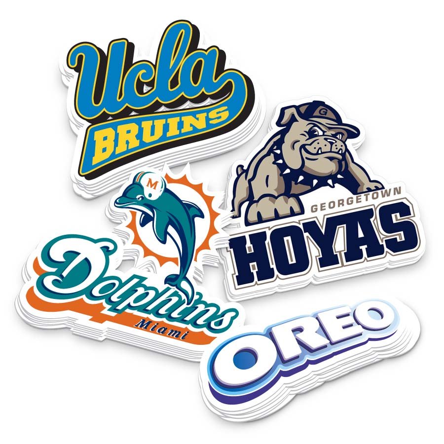 Custom Printing Die Cut Vinyl Stickers , Adhesive Waterproof PVC Label Company Logo Design Cartoon Stickers