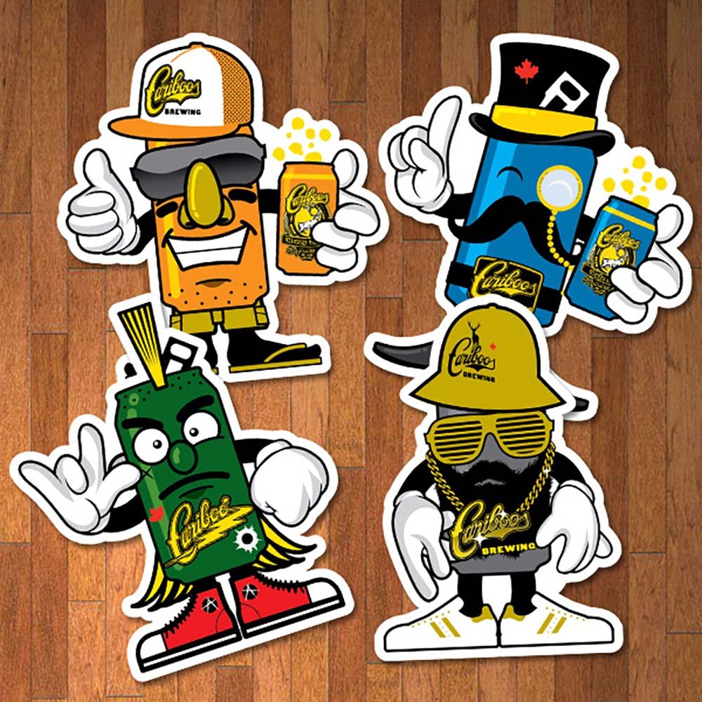 Custom Printing Die Cut Vinyl Stickers , Adhesive Waterproof PVC Label Company Logo Design Cartoon Stickers