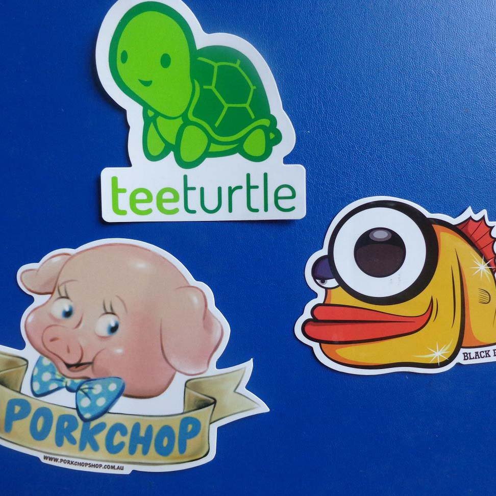 Custom Printing Die Cut Vinyl Stickers , Adhesive Waterproof PVC Label Company Logo Design Cartoon Stickers