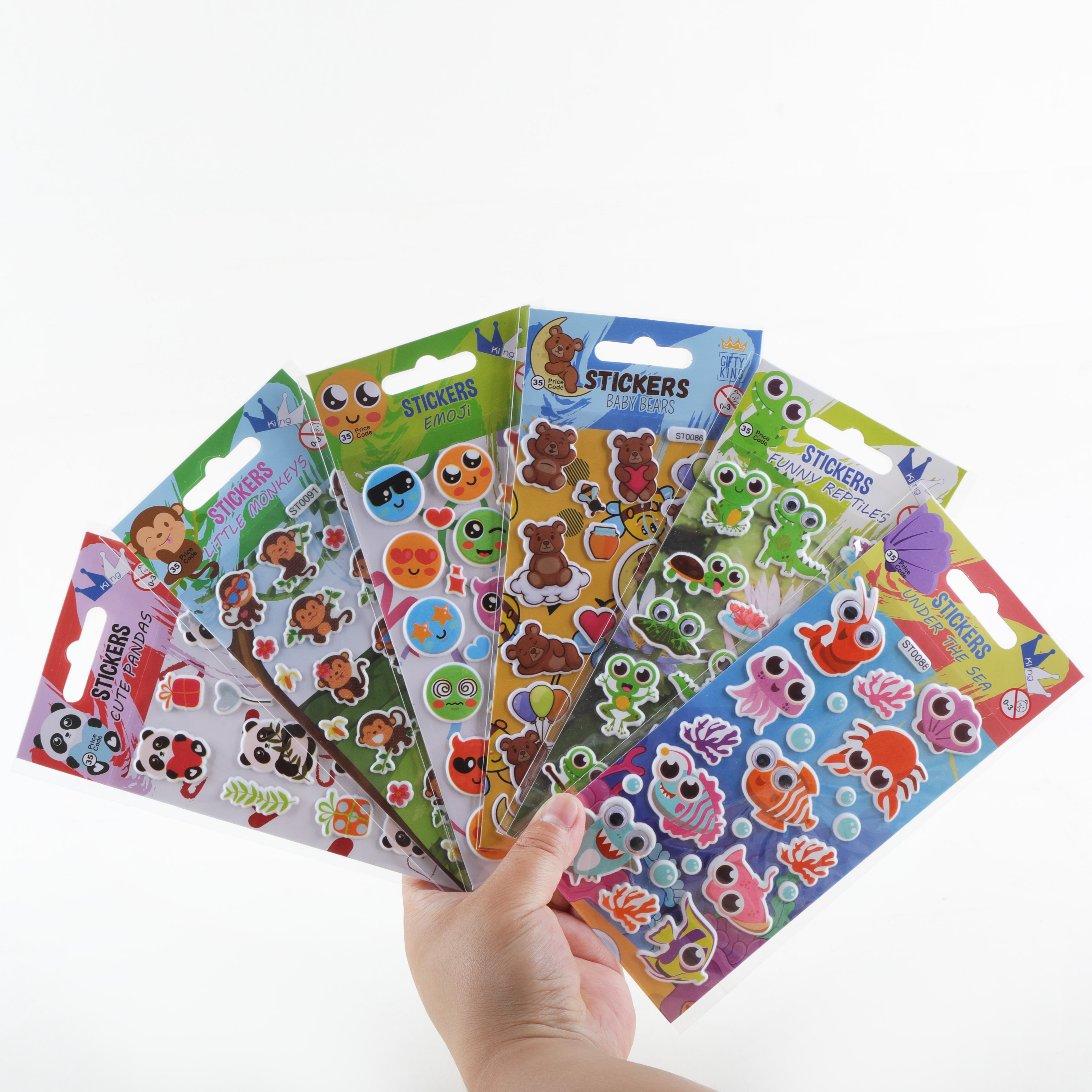 reusable custom cute eva foam sheet puffy eyes stickers 3d puffy anime cartoon eyes mouth stickers for kids