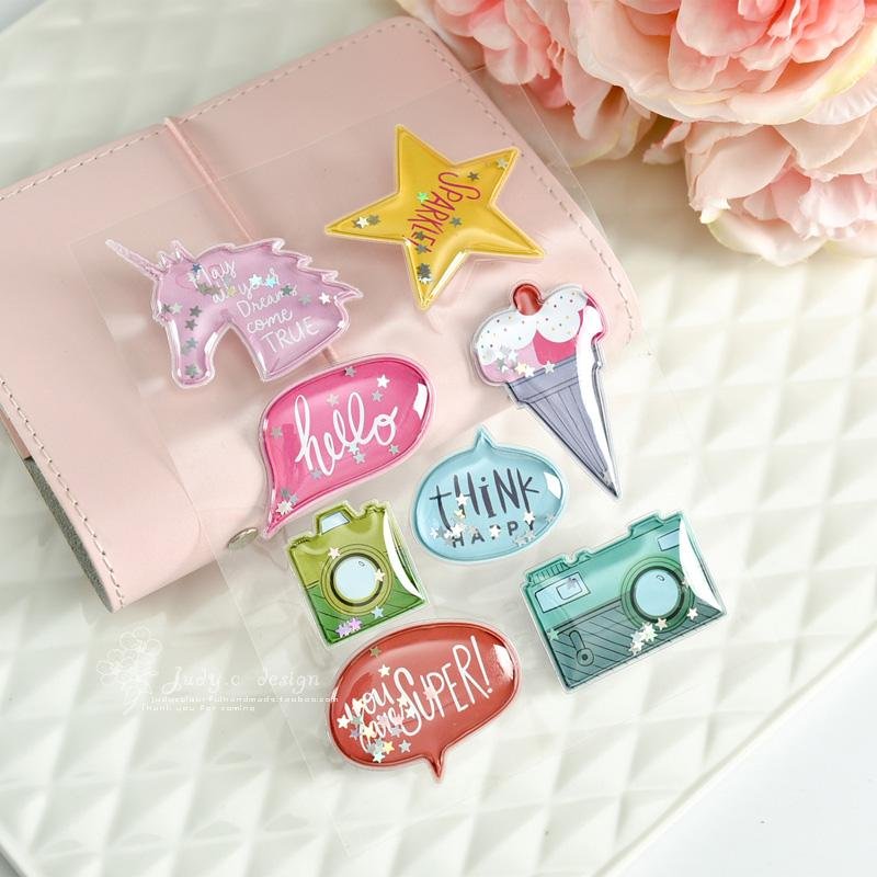 High quality 3D pu leather cute puffy sticker custom for kids decorative cartoon sticker owl animal sticker