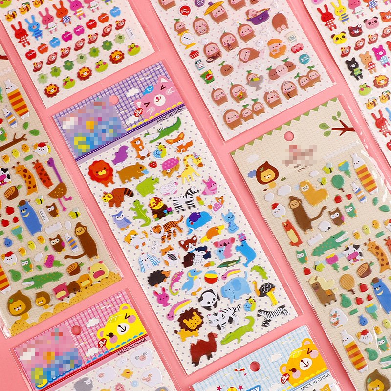 Wholesale Cute Cartoon Decorative 3D Bubble Sticker Puffy Deco Stationery Pop Up Scrapbook Planner Stickers For Kids Craft Gift