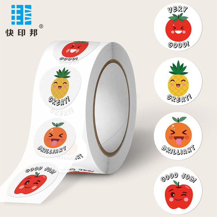 High Quality Uv Printing Self-Adhesive Die Cut Round Label Stickers Cartoon Anime Cute Pvc Pet Vinyl Roll Packaging Stickers