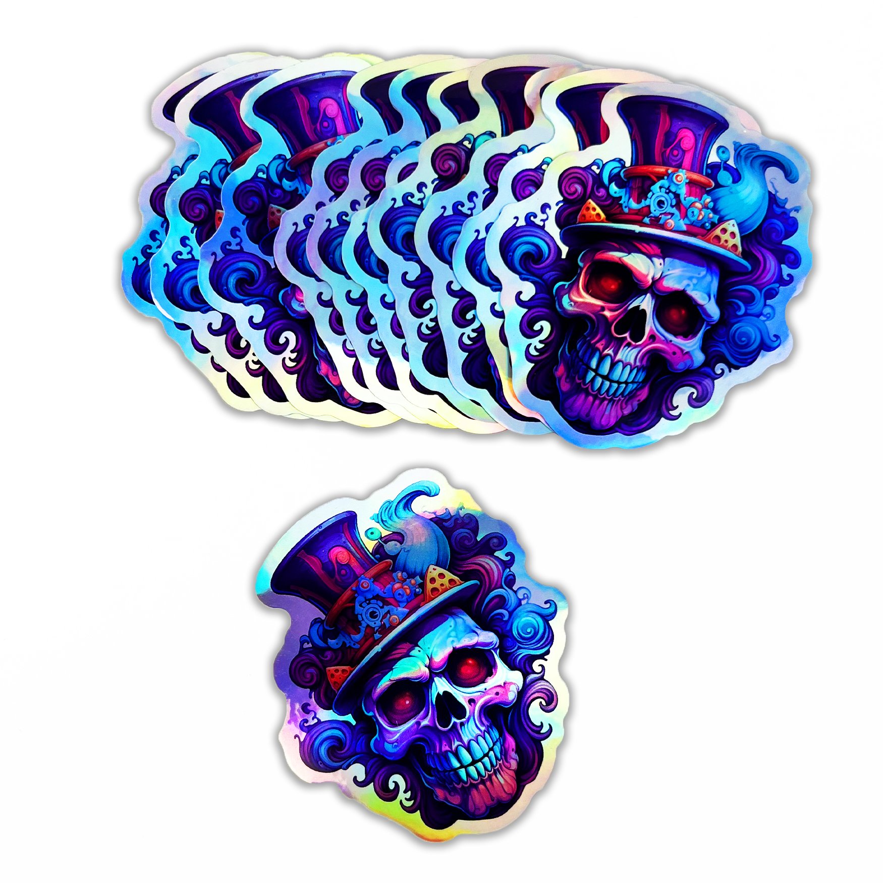 New Arrival Custom Design Sticker Holographic Stickers Printing Logo label Glossy Vinyl Hologram Custom Die Cut Stickers