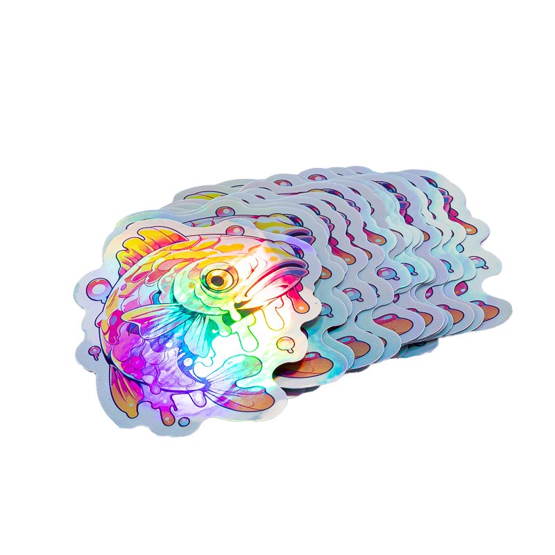 New Arrival Custom Design Sticker Holographic Stickers Printing Logo label Glossy Vinyl Hologram Custom Die Cut Stickers