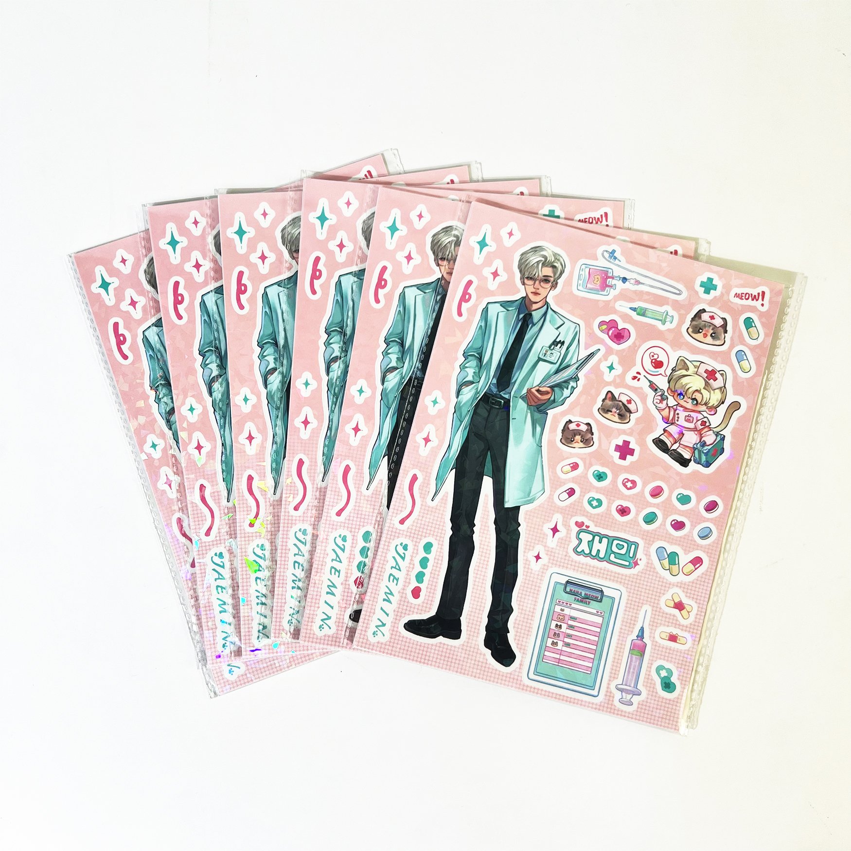 Custom Logo Promotion Cute Sticker Label Sheet Self-Adhesive Decorative Vinyl Custom Kiss Cut Stickers Sheet For Kids