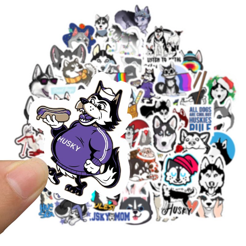 50 PCS Husky Dog Sticker Bomb for Skateboard Laptop Phone Skin Lot Set Decals