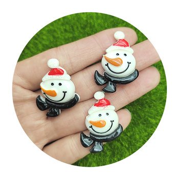 Christmas Frog Hand Resin Flat Back Cabochon Mini Cartoon Stickers for Hair Clips Mobile Phone Case Pencil Case Decorations