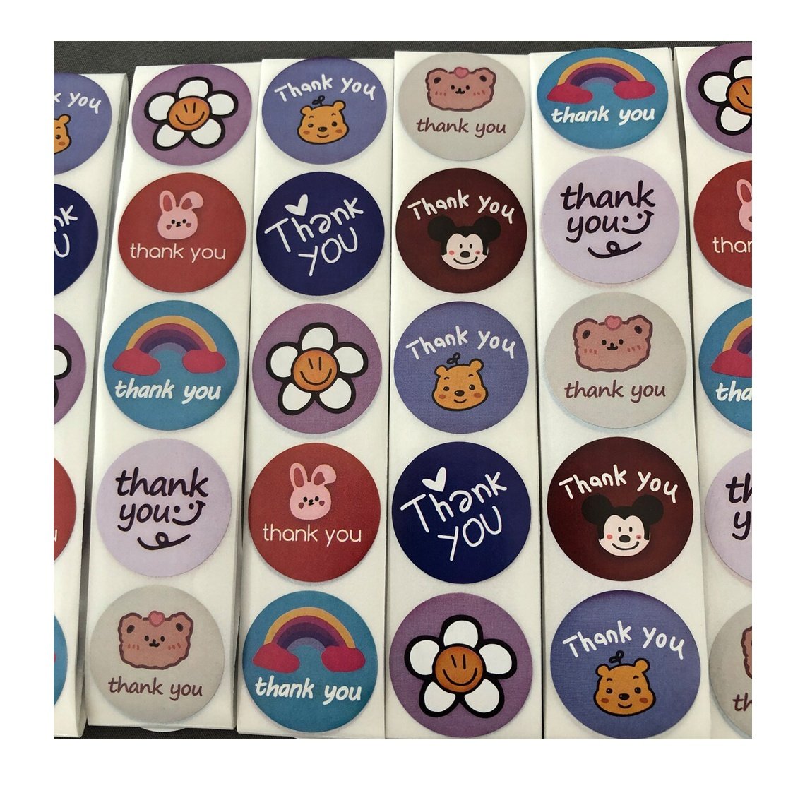 custom logo sticker sheets vinyl hologram printing paper holographic cute thank you transparent floral die cut label stickers