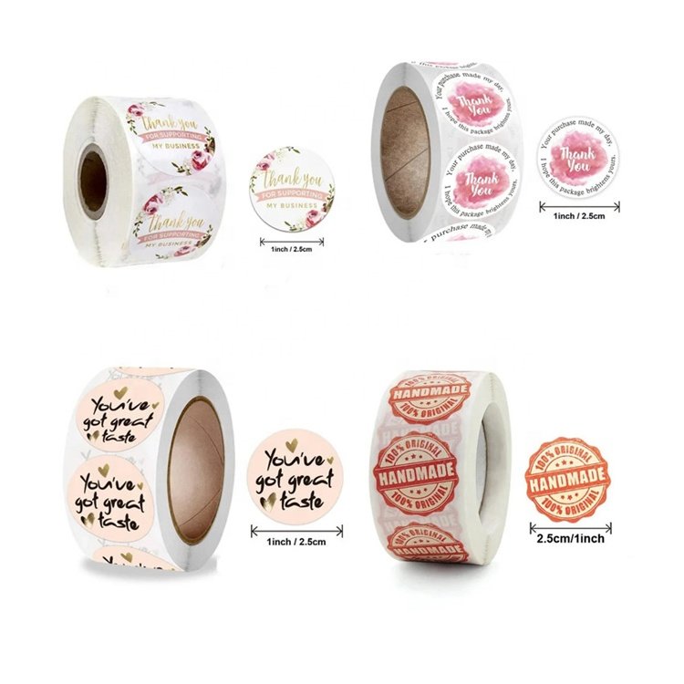 custom logo sticker sheets vinyl hologram printing paper holographic cute thank you transparent floral die cut label stickers