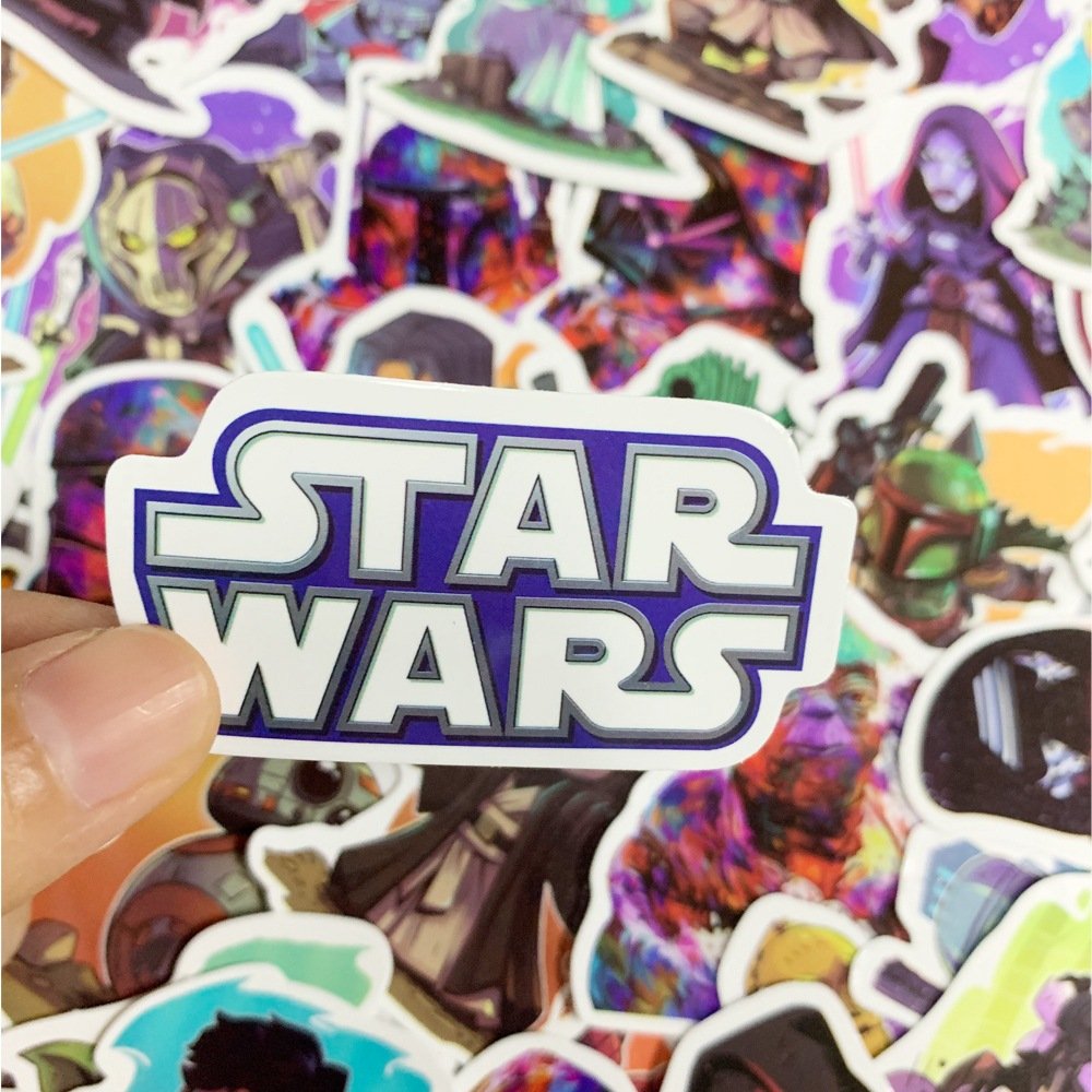 Wowei 50 Star Graffiti Stickers Cool Motorcycle Luggage Trolley Case Notebook Guitar Waterproof Stickers