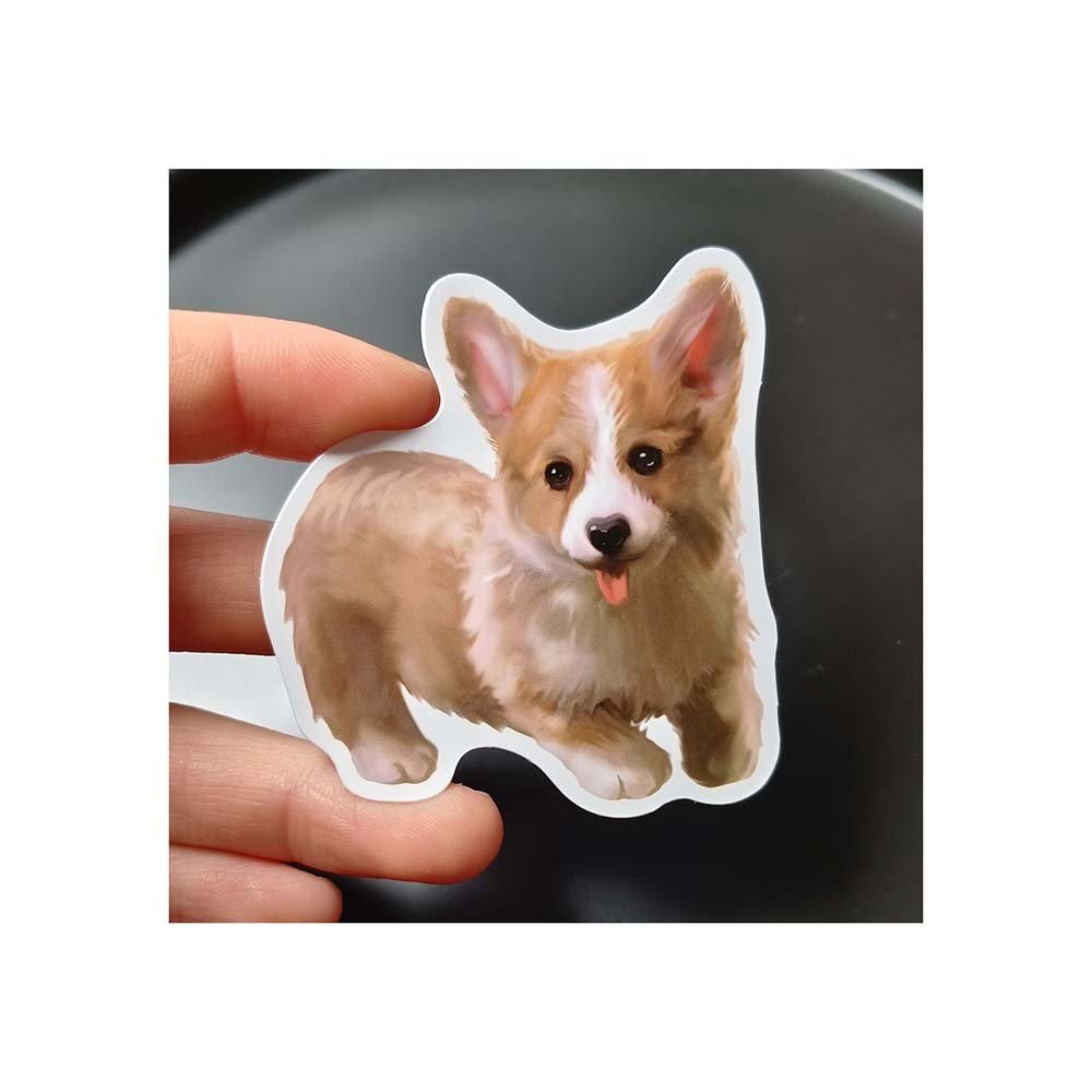 Factory Wholesale Customized Cartoon Animal Dogs Panda Bear Shaped Stickers for Laptop Notebook Decorations and Promotions