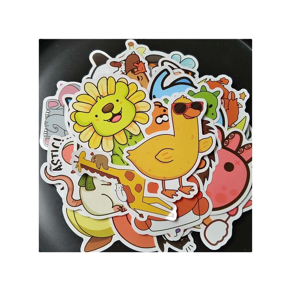 Factory Wholesale Customized Cartoon Animal Dogs Panda Bear Shaped Stickers for Laptop Notebook Decorations and Promotions