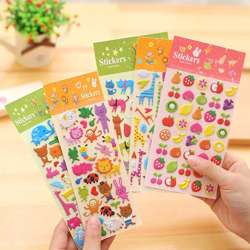 Custom Cartoon Cute 3D Bubble Sticker Children PVC Stickers Bubble Stickers